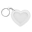 Leather keychain with heart photo insert