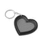 Leather keychain with heart photo insert