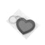 Leather keychain with heart photo insert