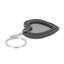 Leather keychain with heart photo insert