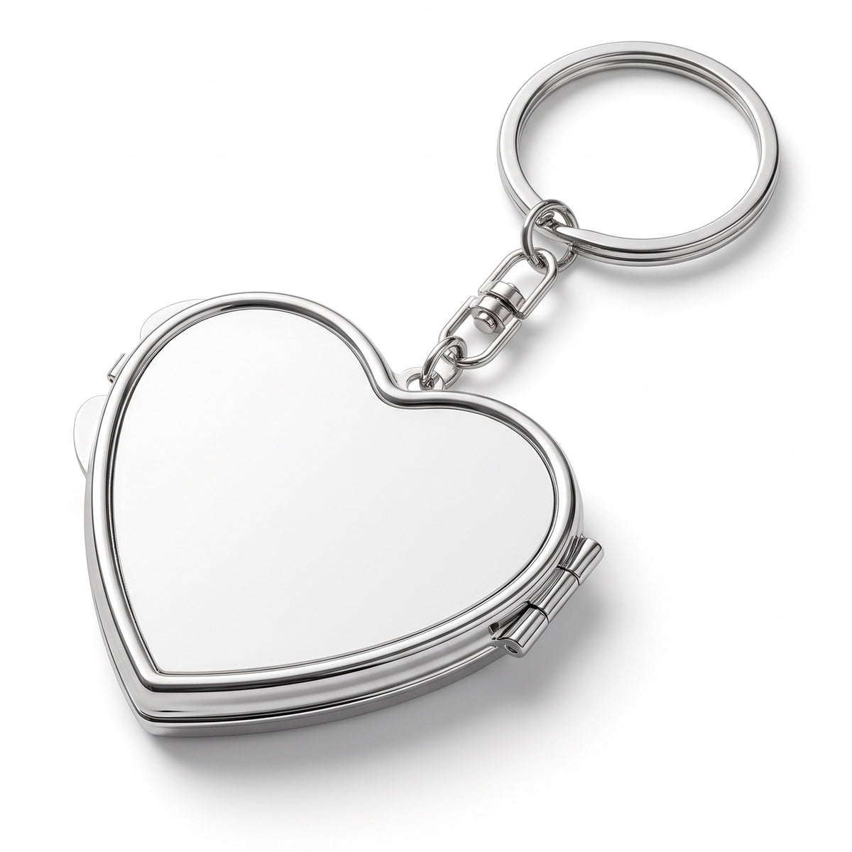 Metal pocket mirror keychain Sublimation - HEART-SHAPED