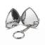 Metal pocket mirror keychain Sublimation - HEART-SHAPED