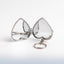 Metal pocket mirror keychain Sublimation - HEART-SHAPED