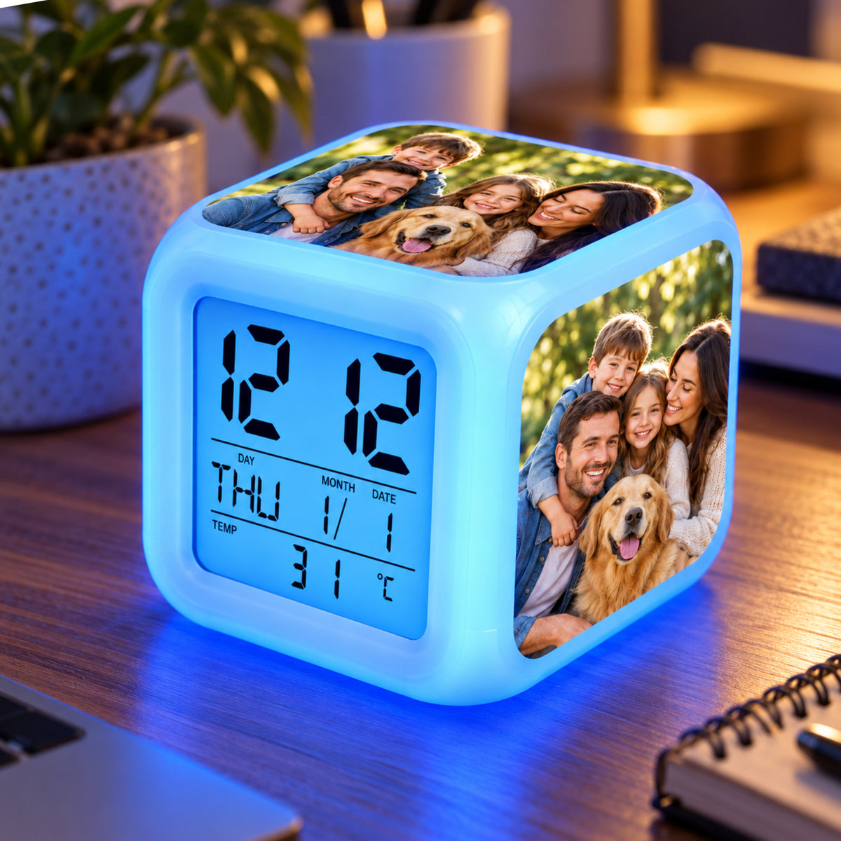 Ceas digital  cu alarma si lumina de veghe Sublimabil - CUB