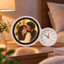 Oglinda magica cu ceas insertie foto si lumina LED - ROTUNDA
