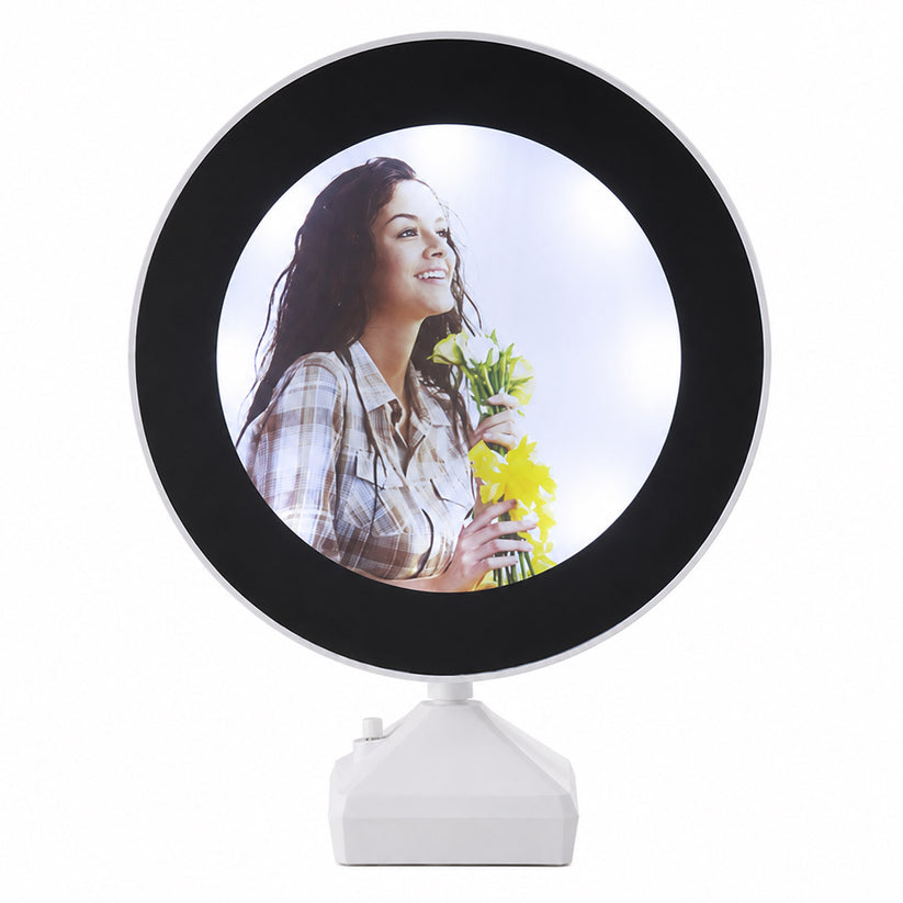Oglinda magica cu insertie foto si lumina LED - ROTUND