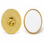 Pin metalic sublimabil OVAL MXZ2532T - Green Print