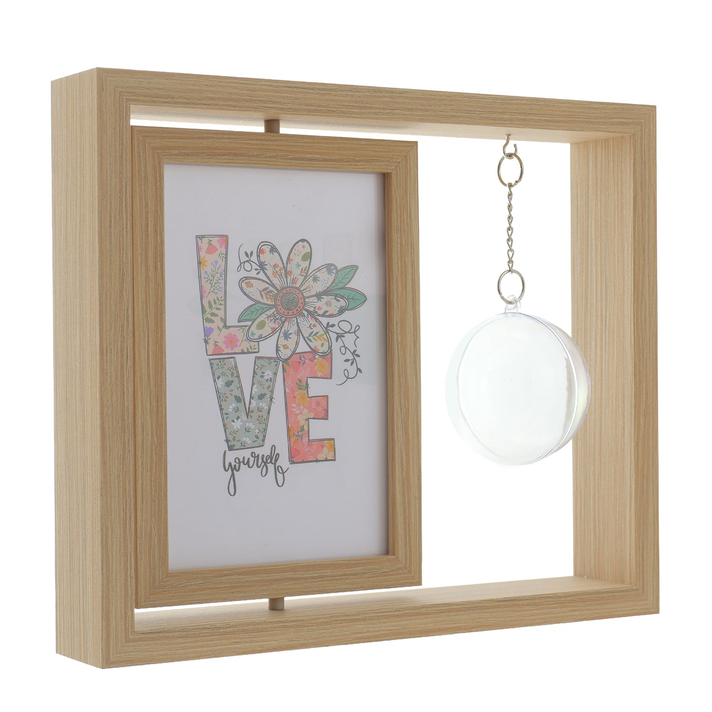 Photo frame 10x15 with suspended photo globe