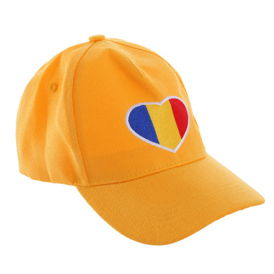 Sapca galbena inima tricolor ROMANIA