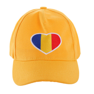Sapca galbena inima tricolor ROMANIA