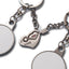 Set 2 brelocuri metalice sublimabile Cuplu Cheia de la Inima