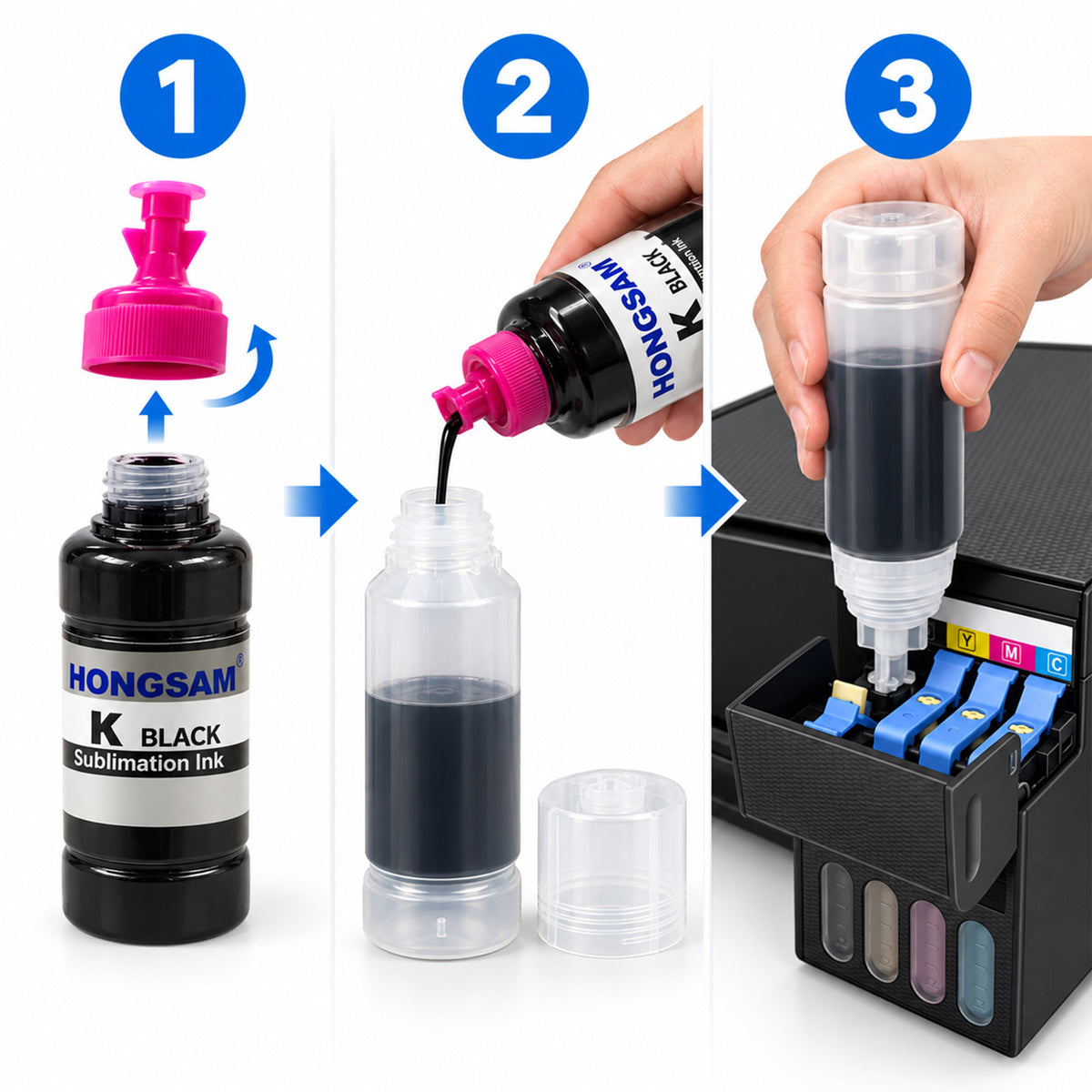 Sticla goala cu capac universal pentru refill imprimante EPSON EcoTank