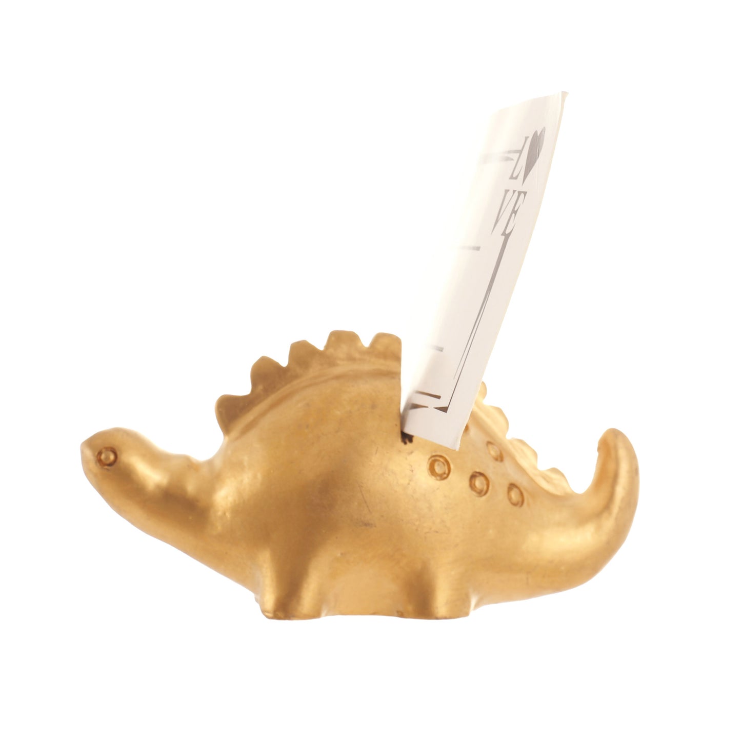 Metal support for table numbers and place cards - DINOSAUR2