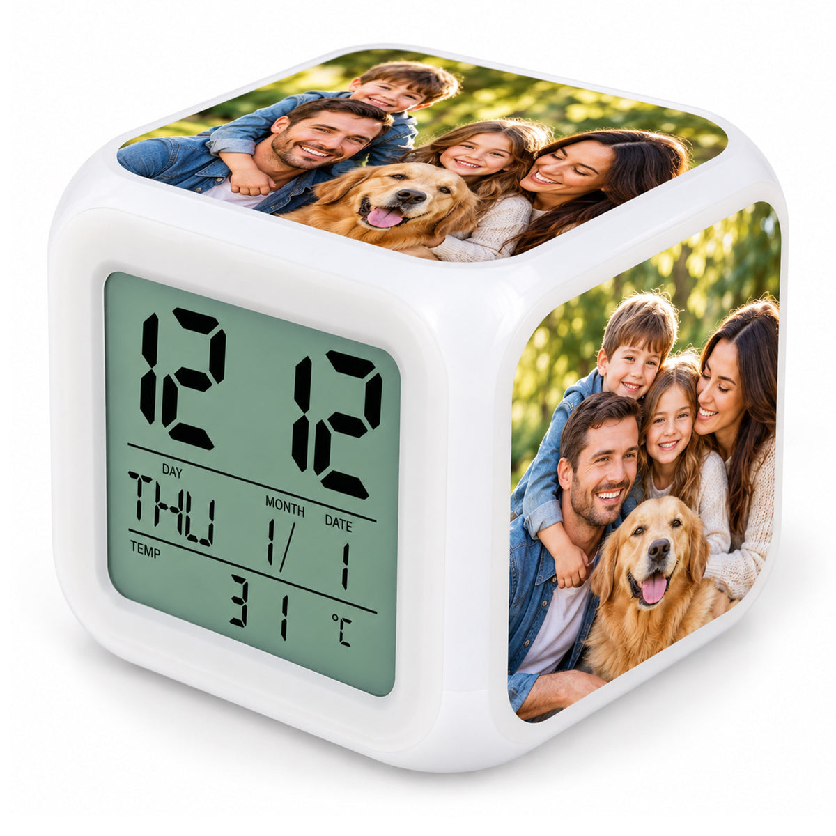 Ceas digital  cu alarma si lumina de veghe Sublimabil - CUB