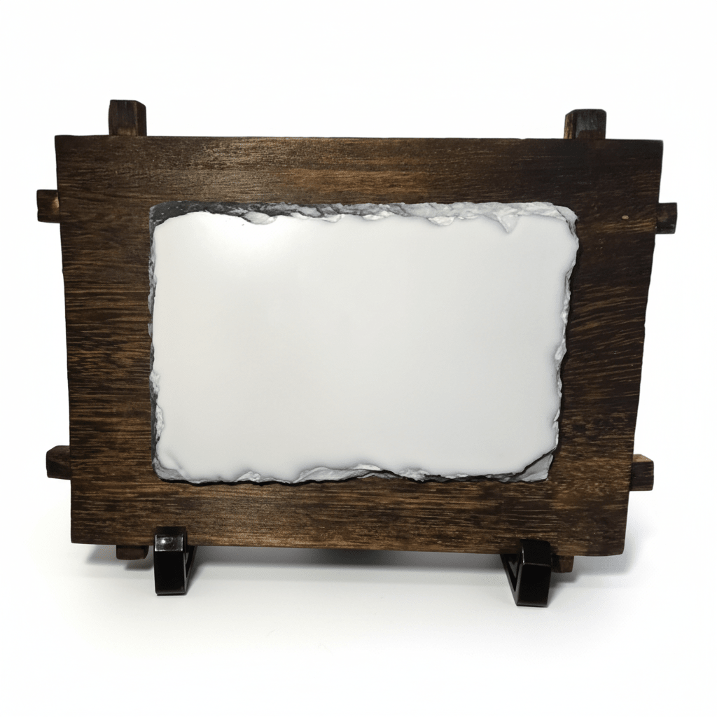 Placa ardezie pe suport de lemn PA-1115 - Green Print