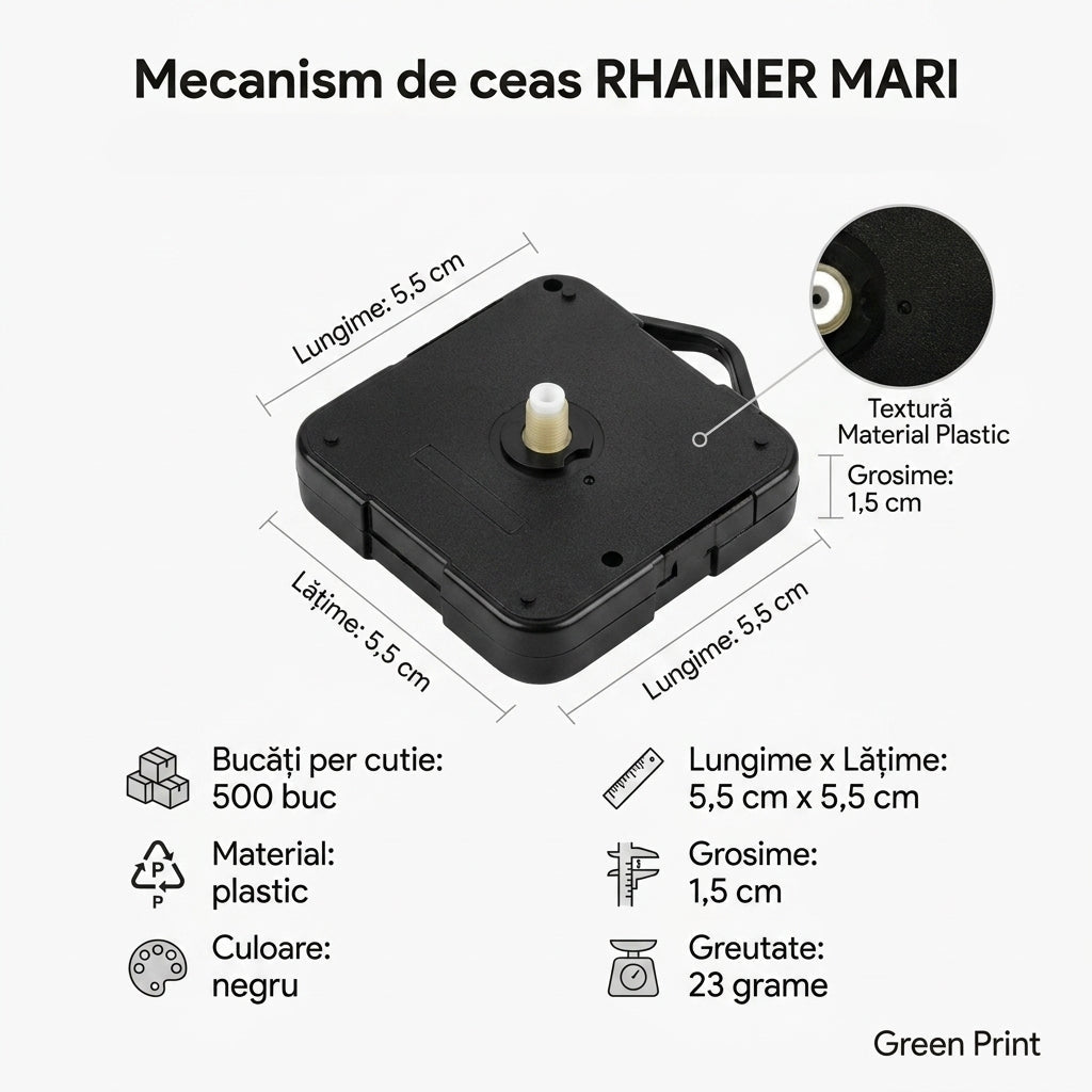 Mecanism de ceas RHAINER MCS16 - Green Print